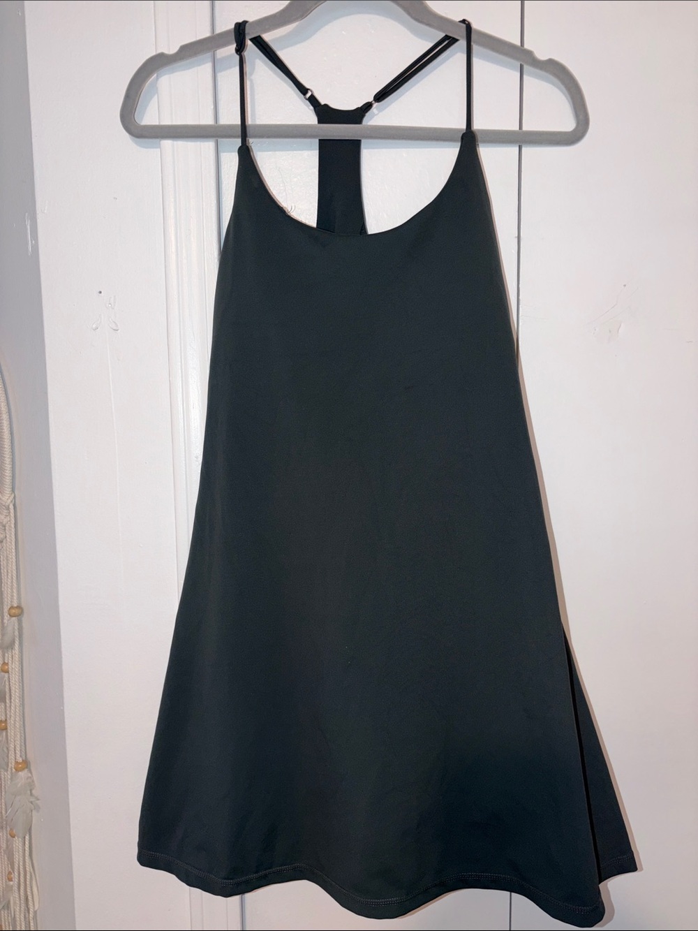Women’s Zella Hunter Green Athletic Tank Dress w/ built in spandex and padding!